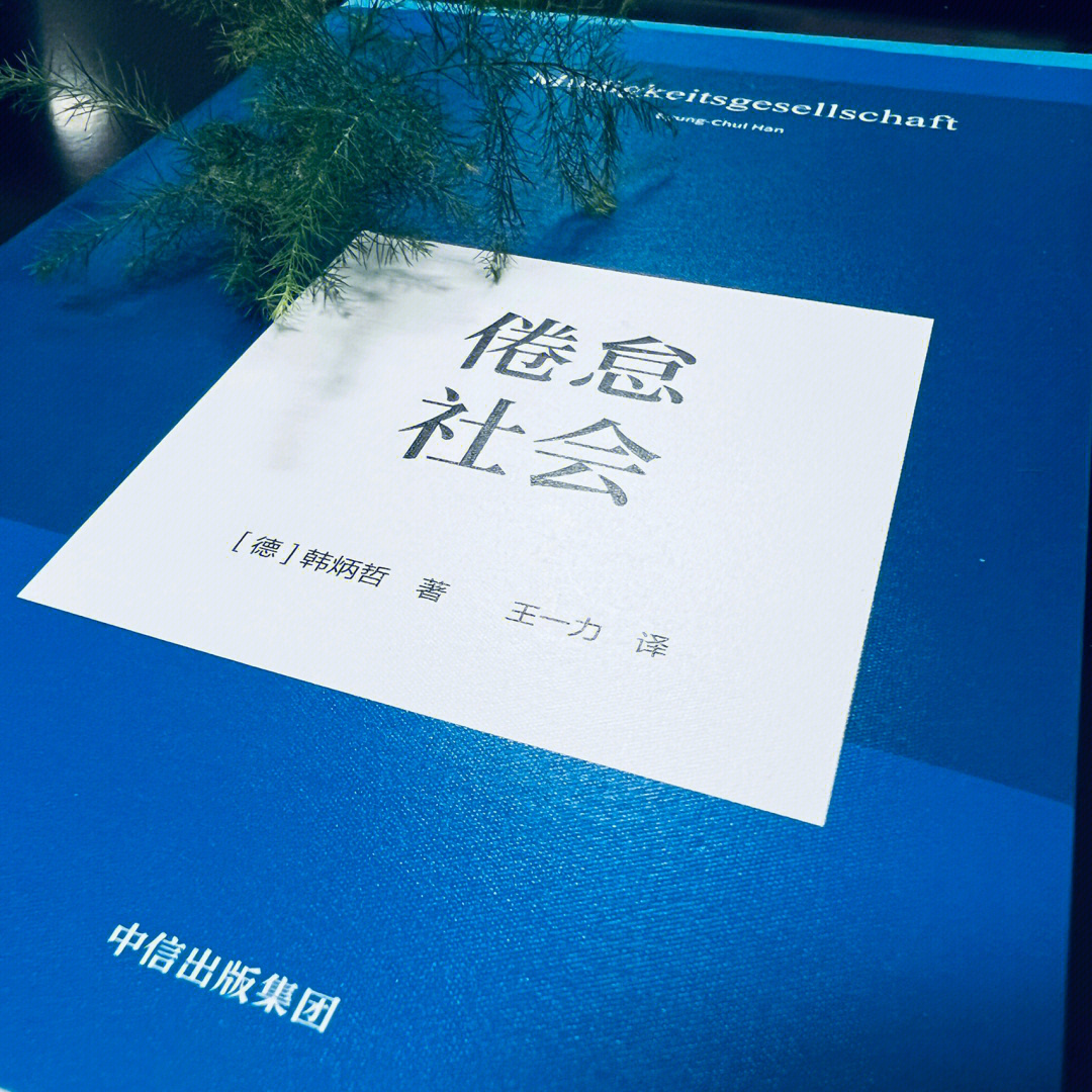 《倦怠社会》是韩裔德国哲学家韩炳哲的作品,他在本书中提出,21兰偷