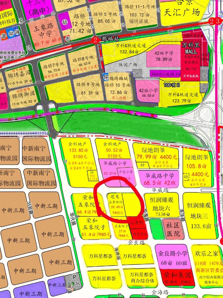 南宁五象楼盘地图图片