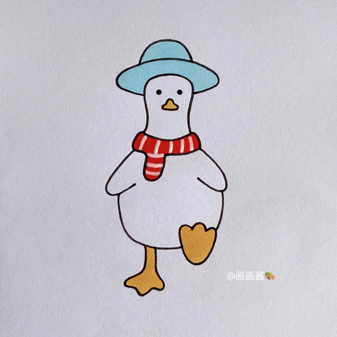 怎样画小鸭子简笔画图片