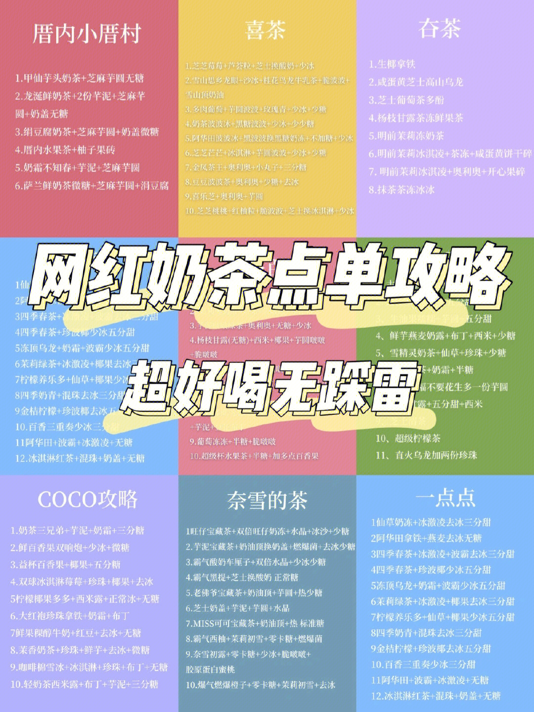 奶茶品种目录图片