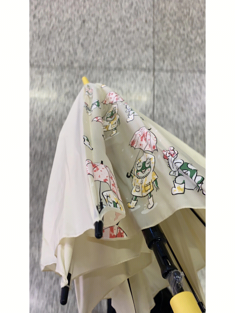 今天武汉下雨了,买奶茶的时候看到一个小姐姐拿着一把茶颜的变色伞,还