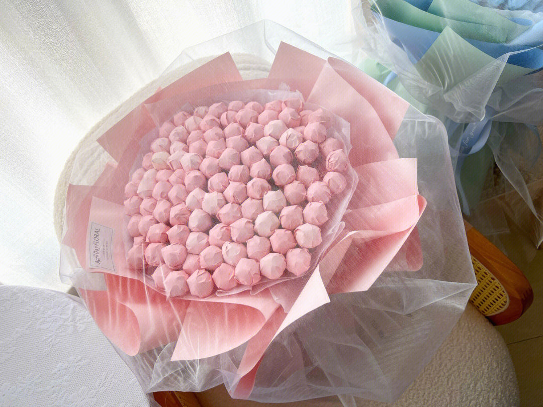 韩式棒棒糖小花束包法图片
