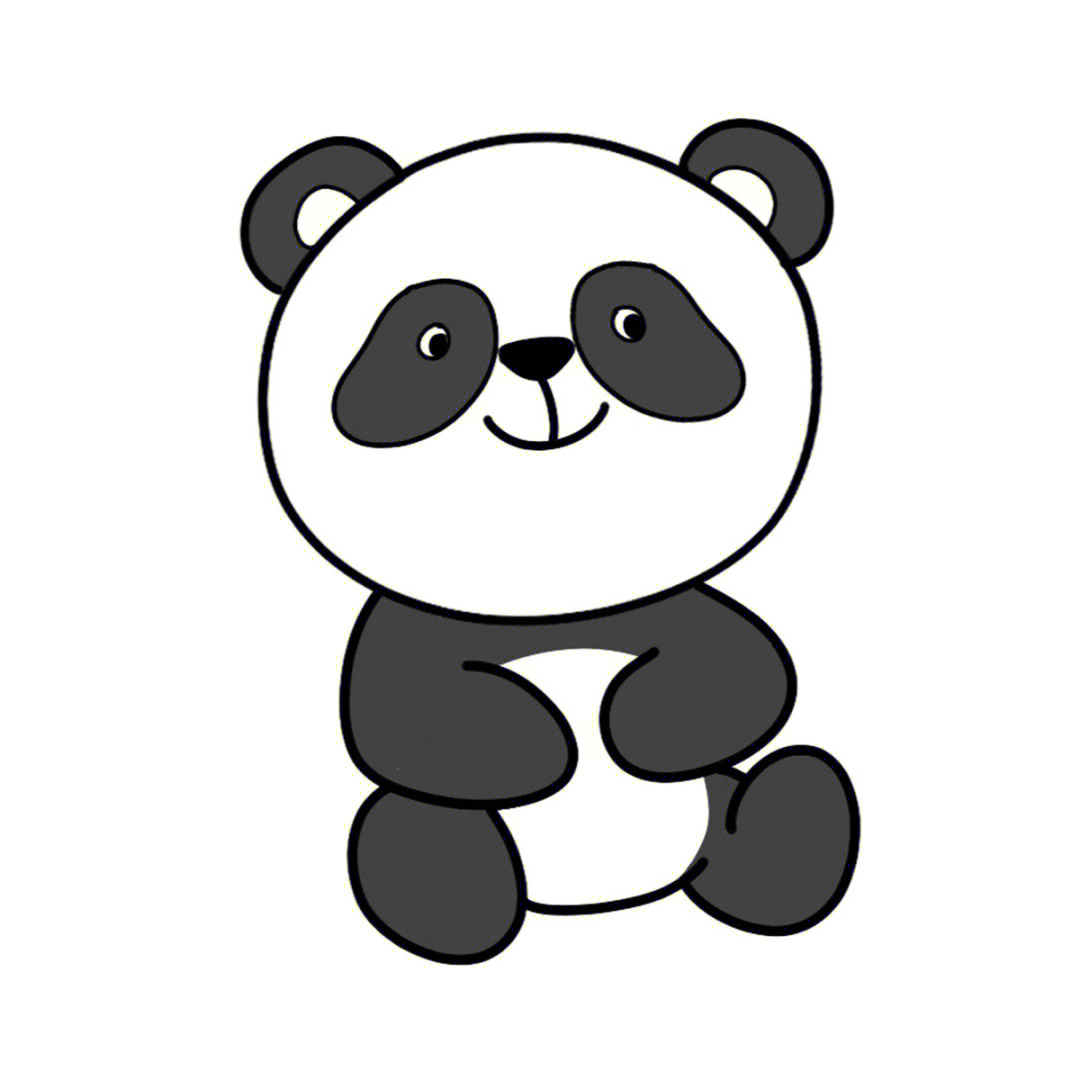 可爱的小熊猫简笔画图片