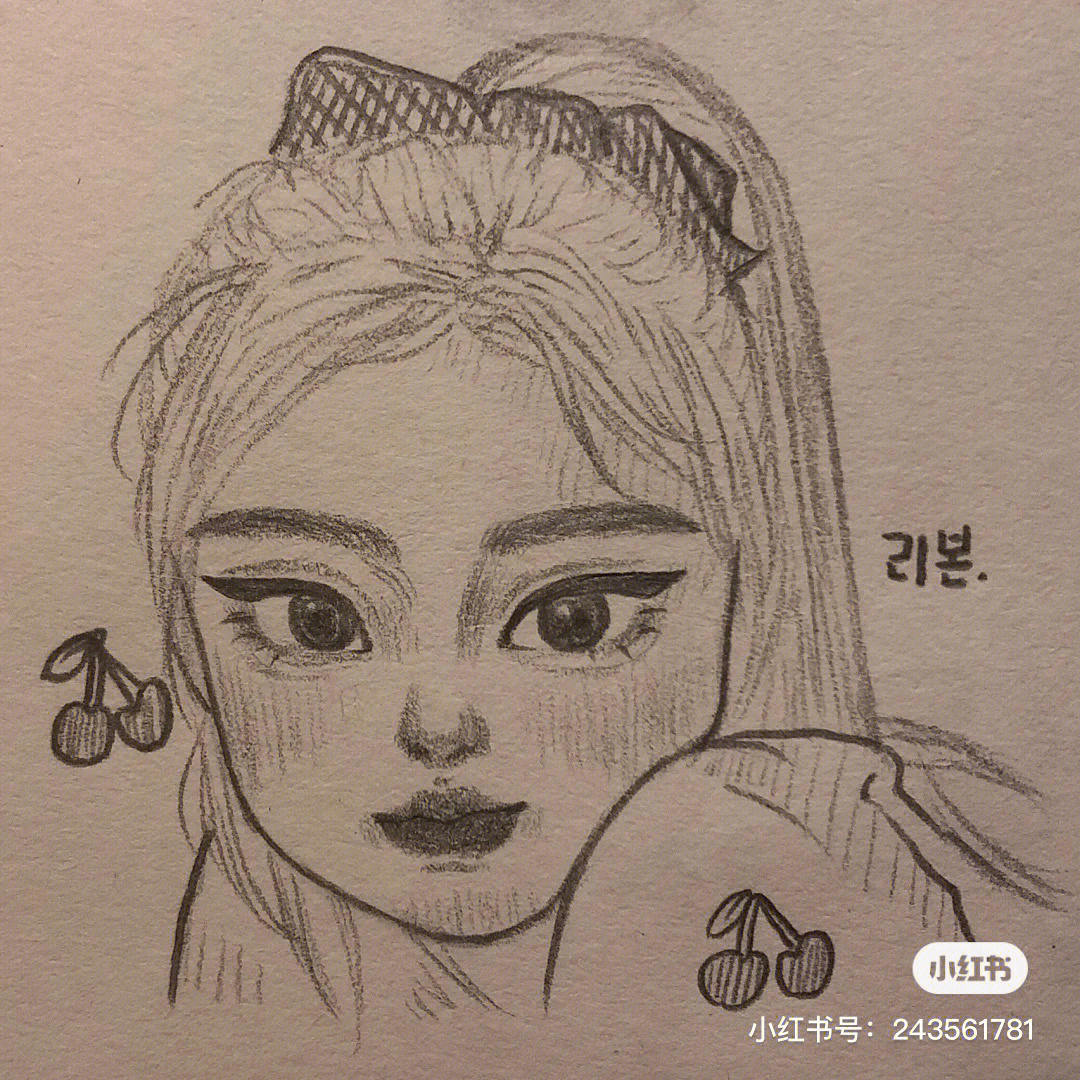 jennie素描图片图片