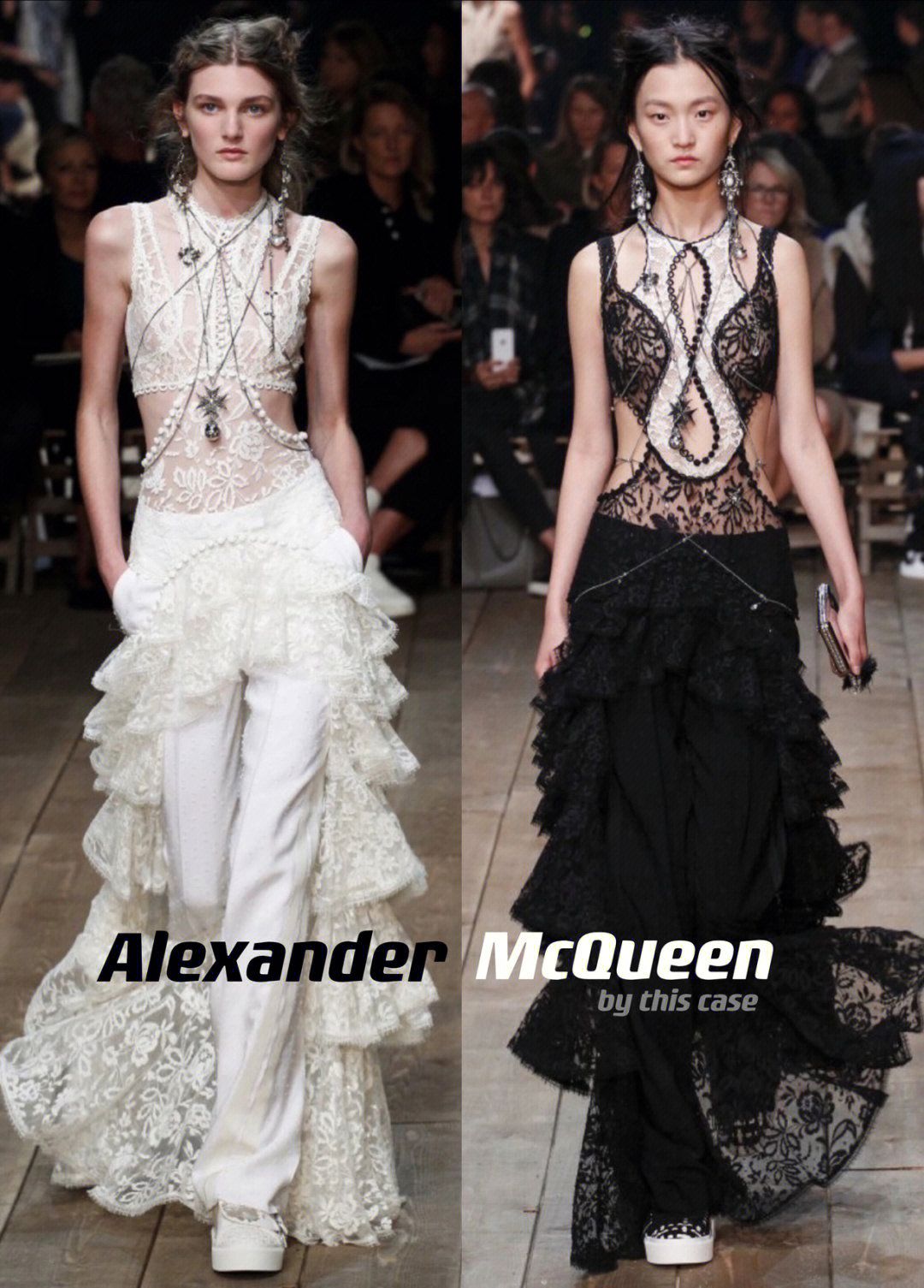 一眼就可以认出的alexander mcqueen把极简风格的代表色黑白设计的