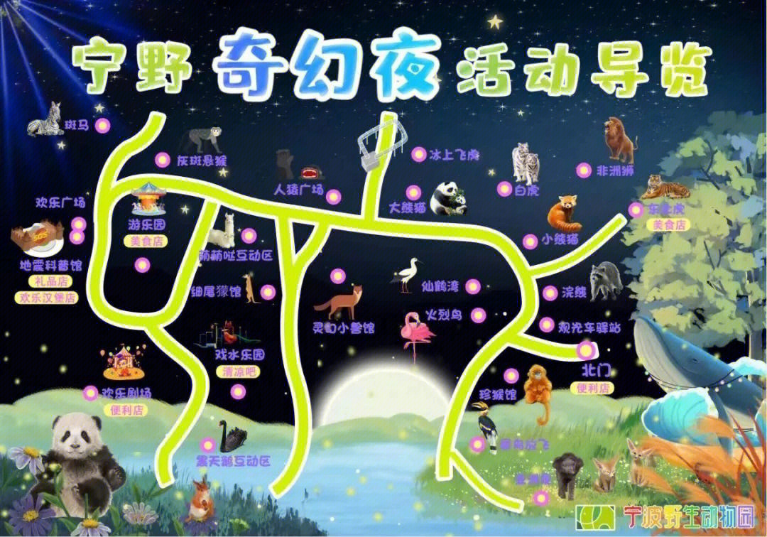 宁波动物园地图图片