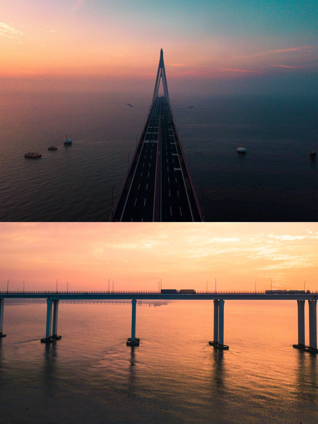 杭州湾跨海大桥画图片