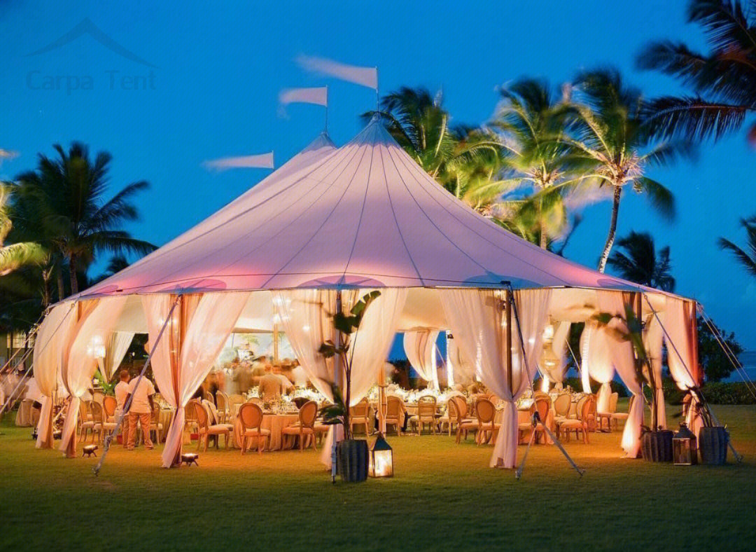 五星级度假酒店草坪帐篷婚礼户外高端婚宴