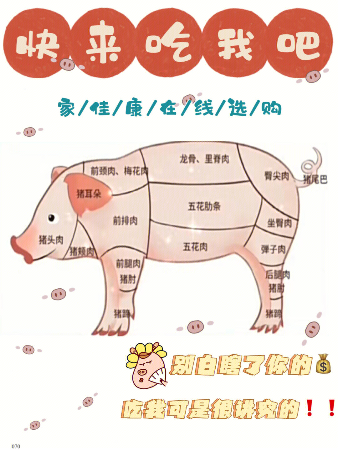 记不住可以收藏哦16615梅花肉梅花肉是猪上肩部位的肉,也就是颈部