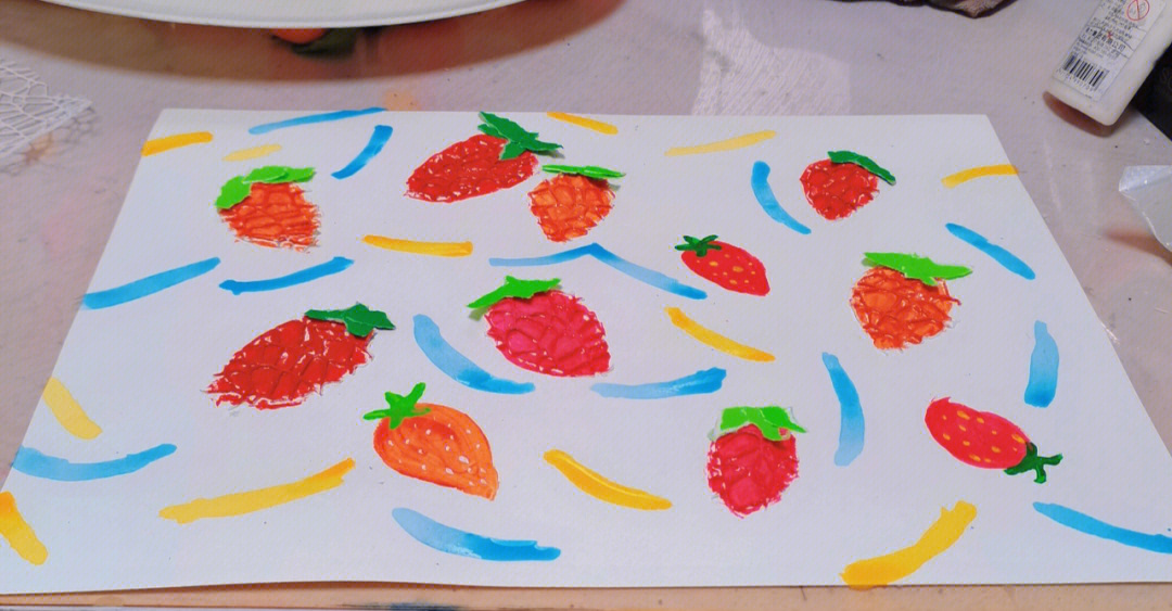 水粉草莓美术教案图片