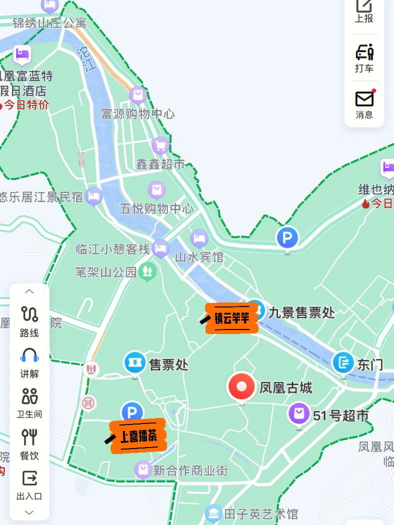 凤凰古城地理位置图片
