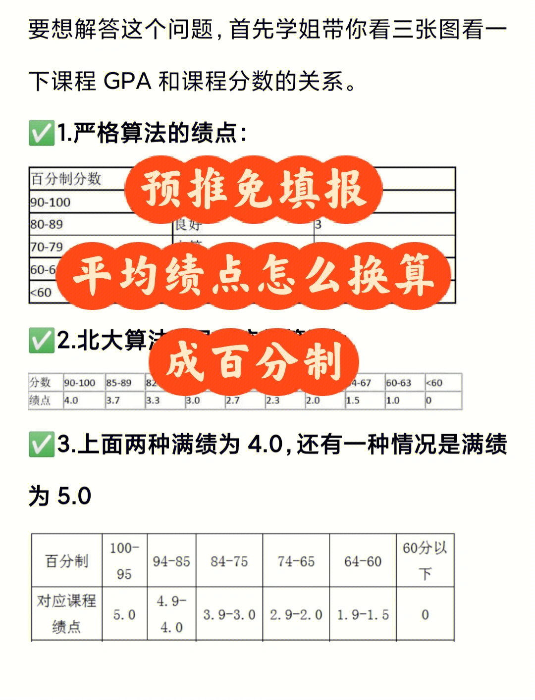 预推免填报平均绩点怎么换算成百分制呢