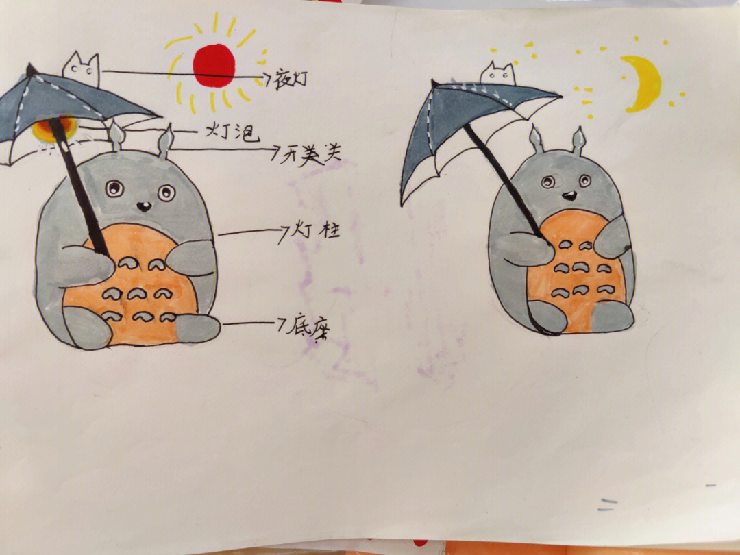 台灯设计小学美术图片