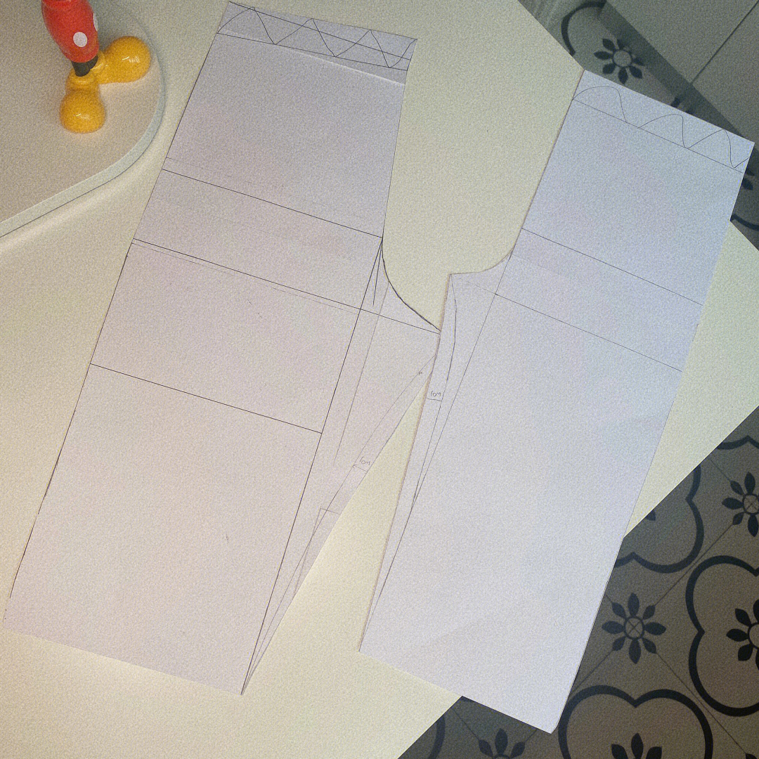 缝纫机小白自己打版给女儿做了件防蚊裤