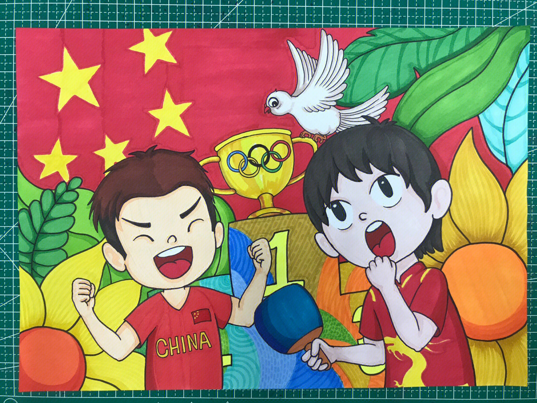小学生奥运会主题画图片