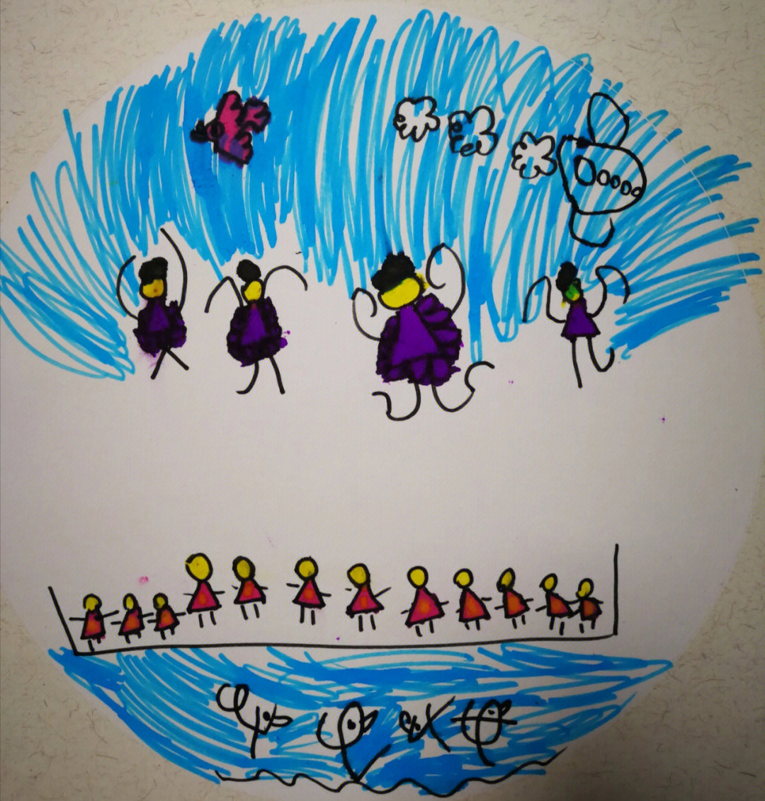 兔姐的画关于小朋友画画的文案怎么发