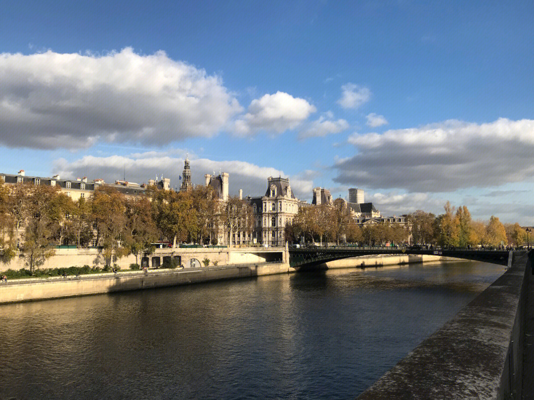 描写巴黎塞纳河的风景图片