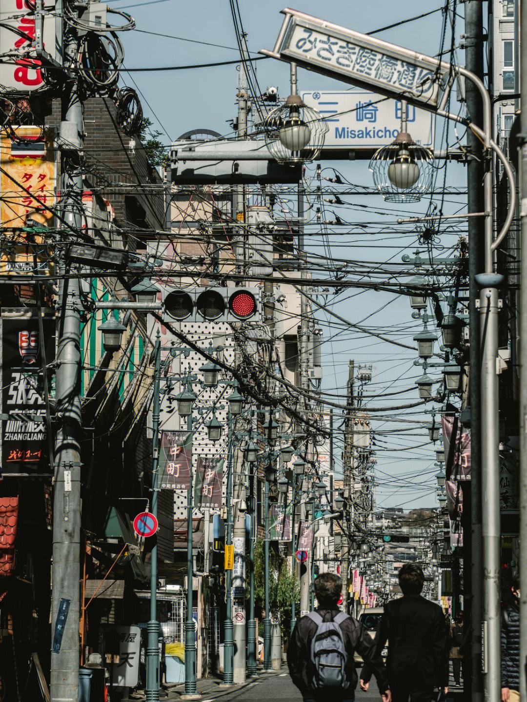 日本街头电线杆风景图图片