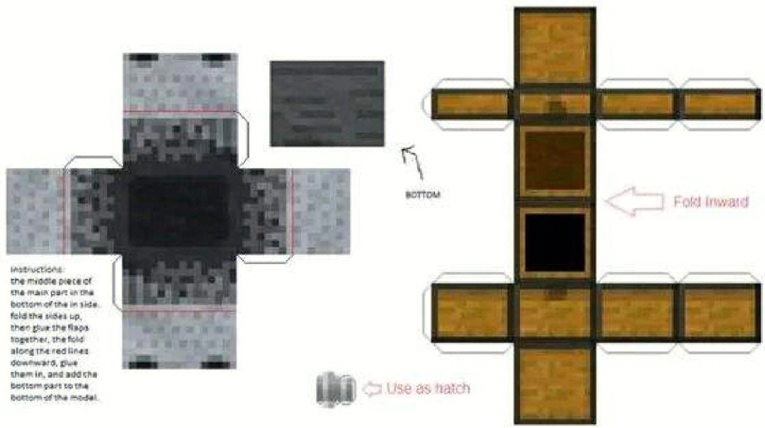 纸模型图纸50座子图片