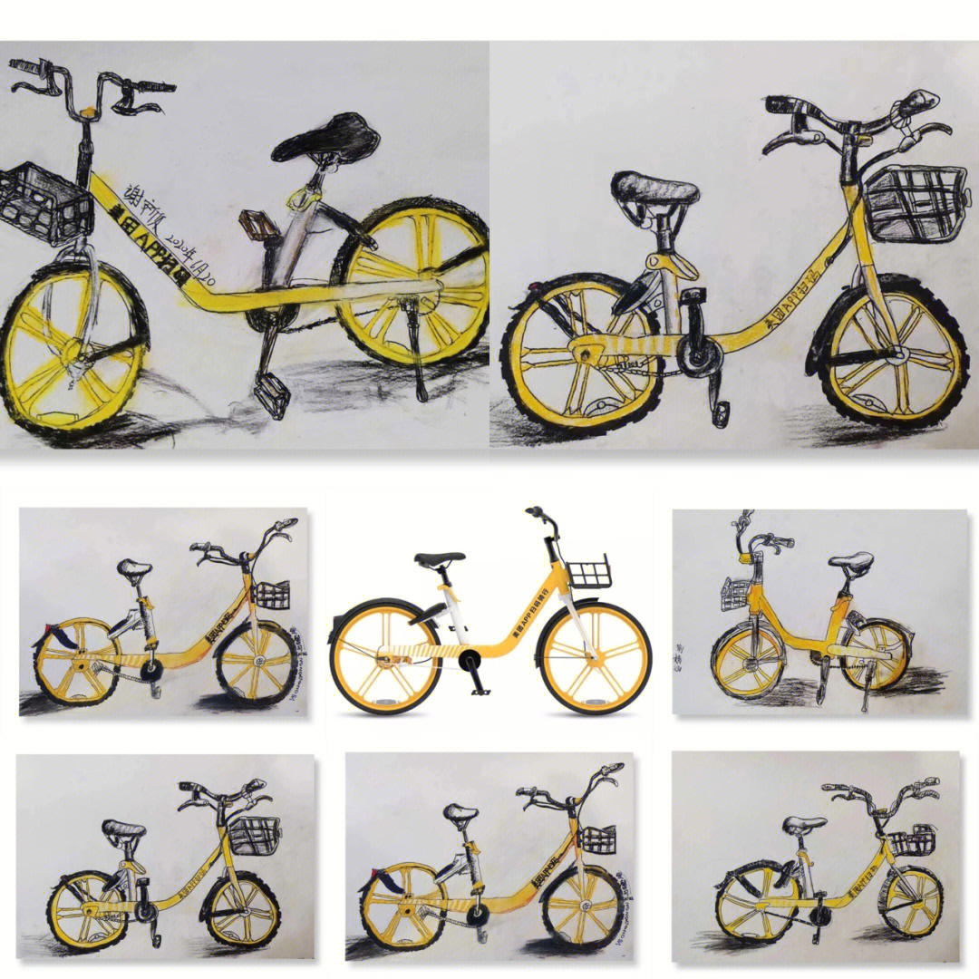 创意美术#画画的日常#我要上热门#孩子作品#自行车#写生