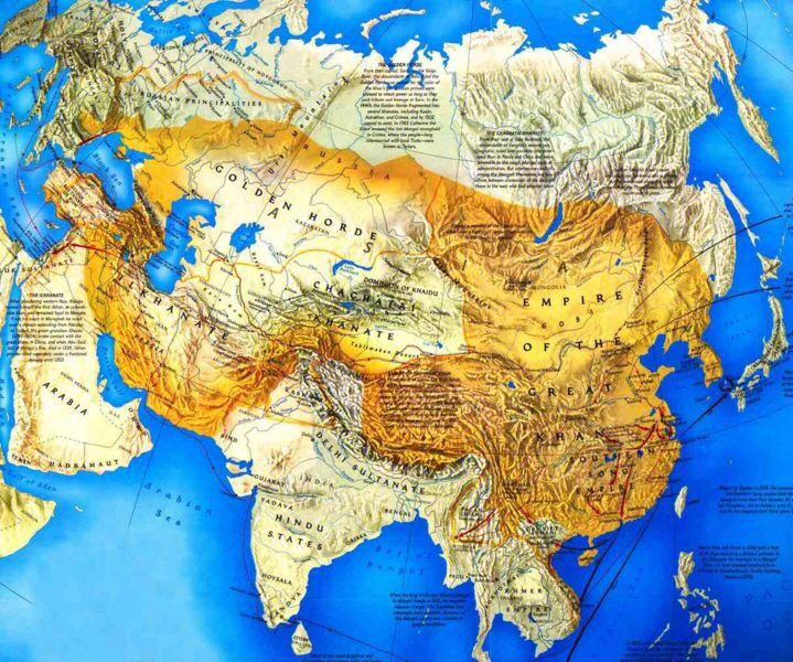 乞颜部与蒙古各部地图图片