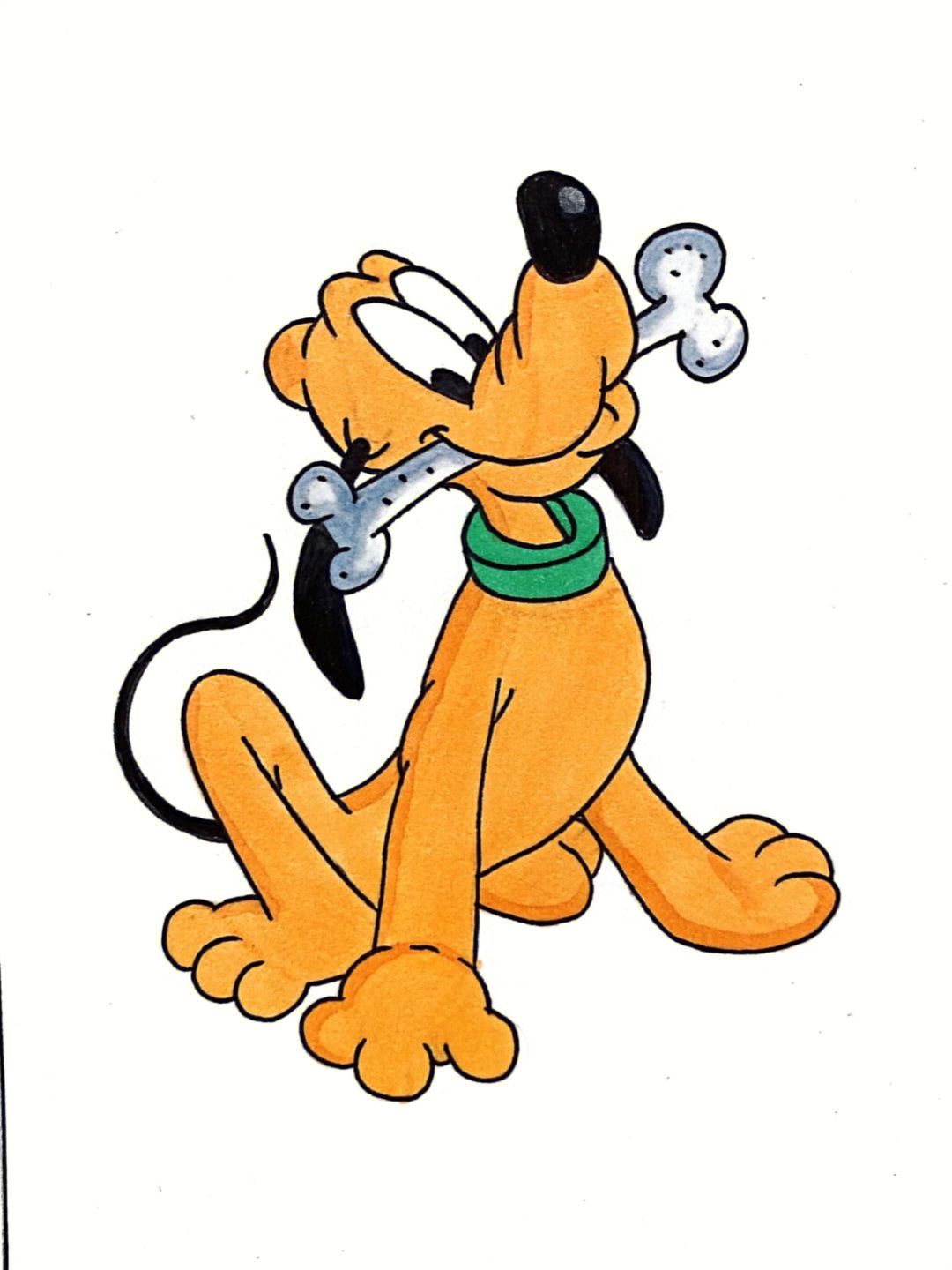 迪士尼动漫手绘米奇的宠物狗布鲁托