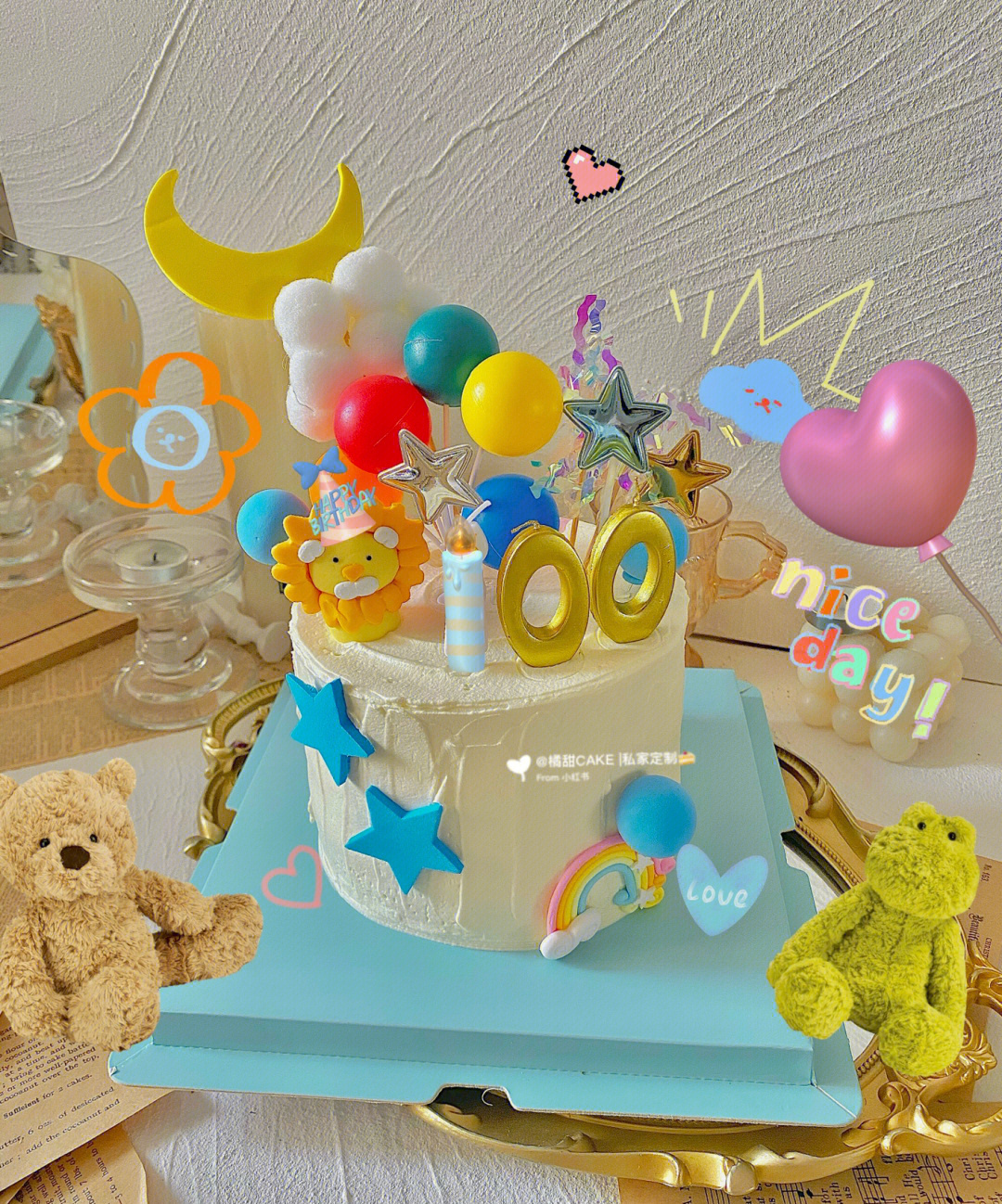 宝宝百天生日蛋糕图片