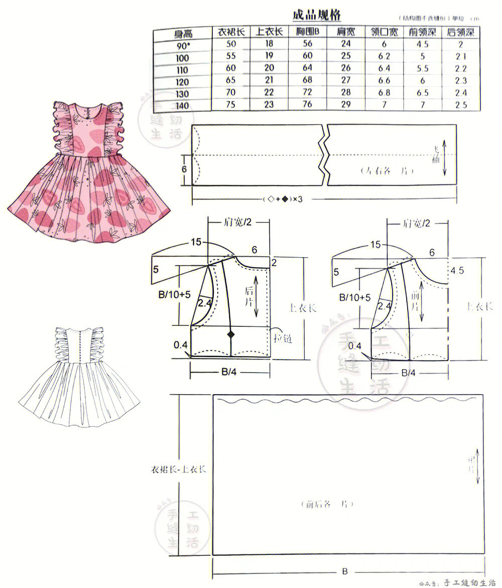 儿童公主裙裁剪教程图片