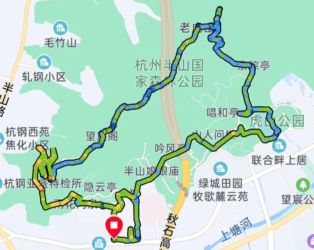 杭州半山公园徒步路线图片