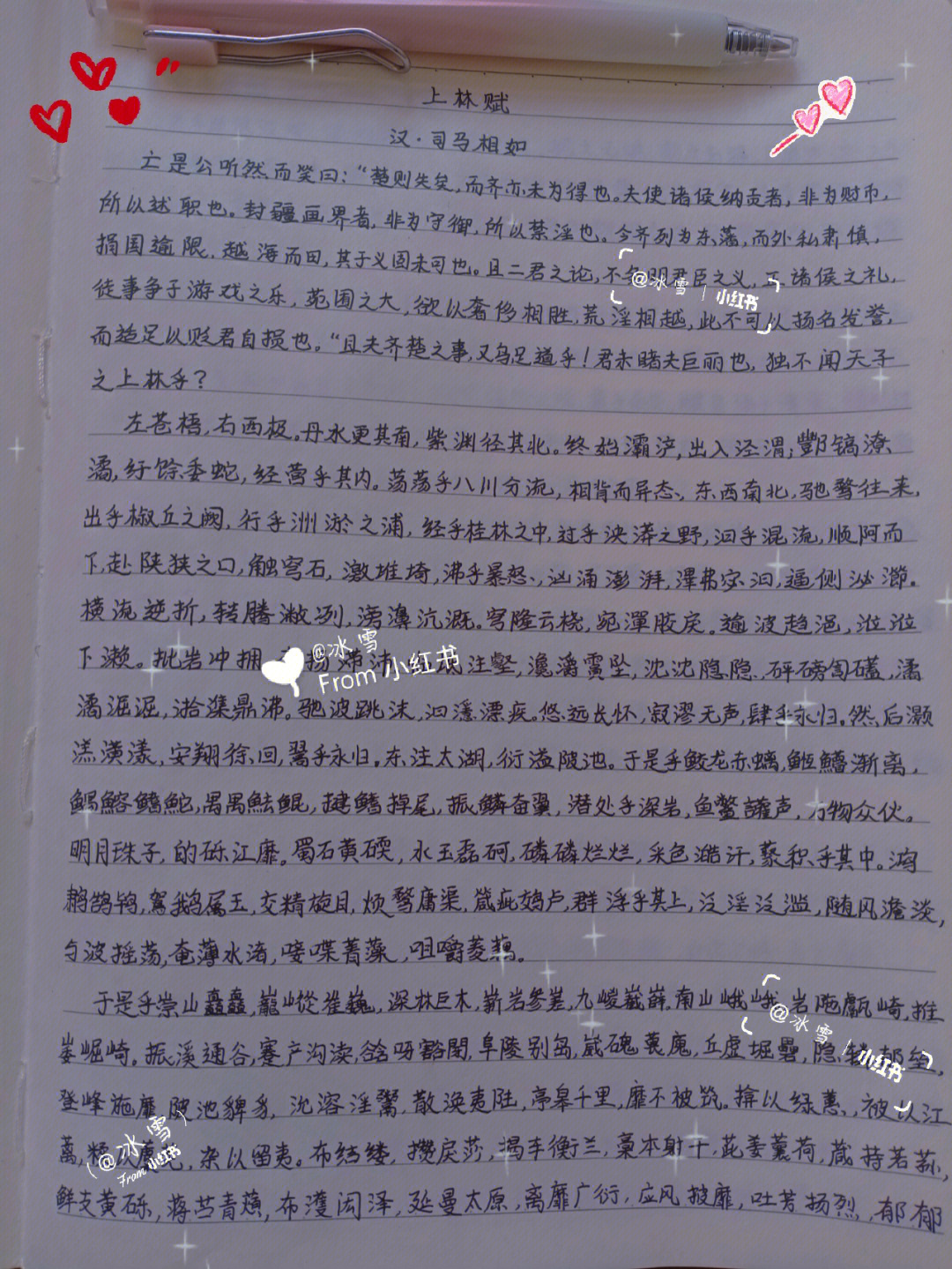 为什么要抄上林赋图片