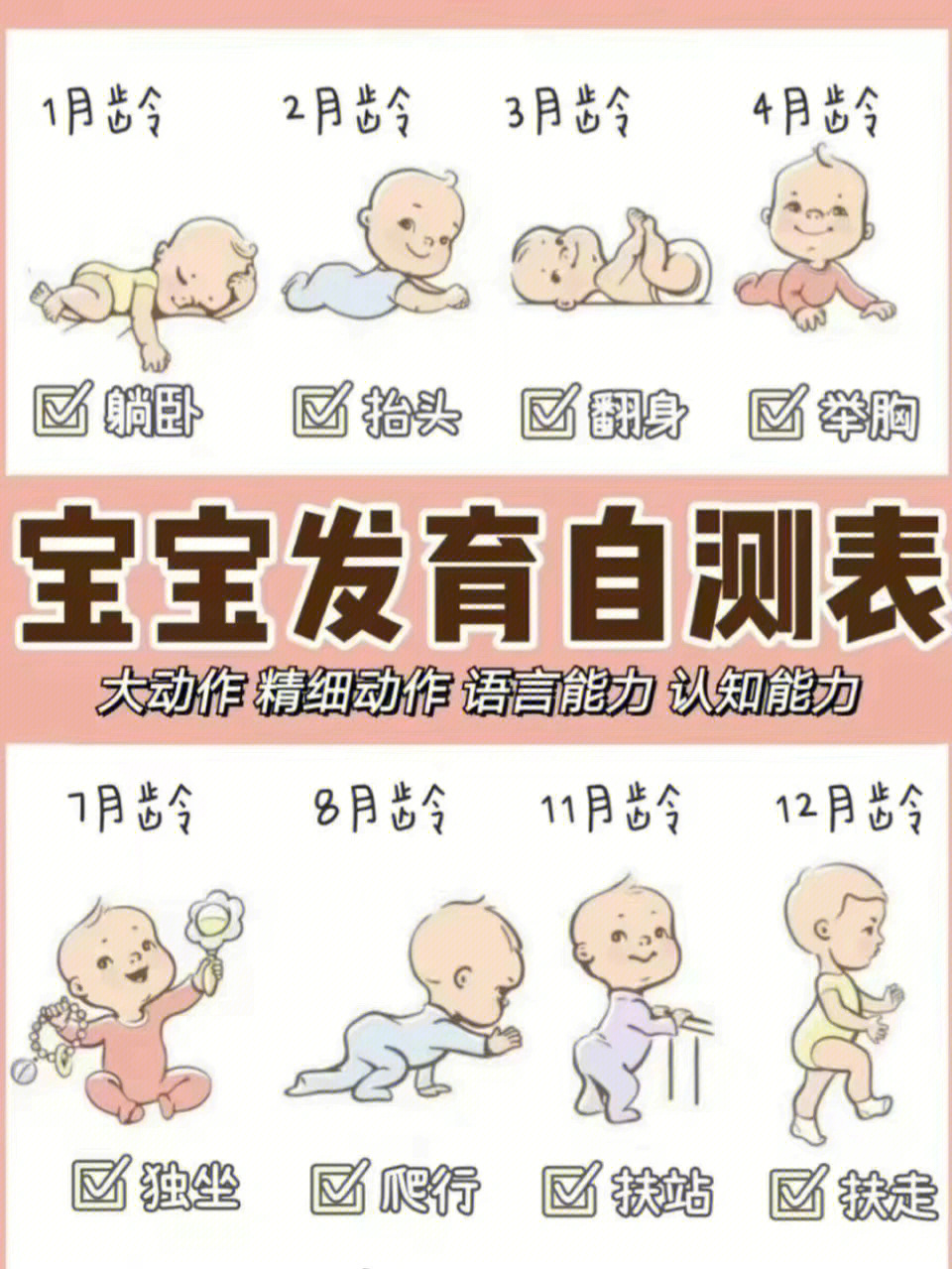 婴儿十二月能力对照表图片