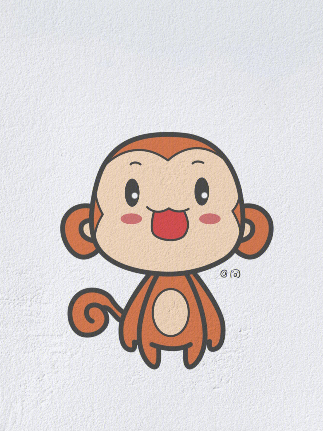 简笔画动物彩色猴子图片