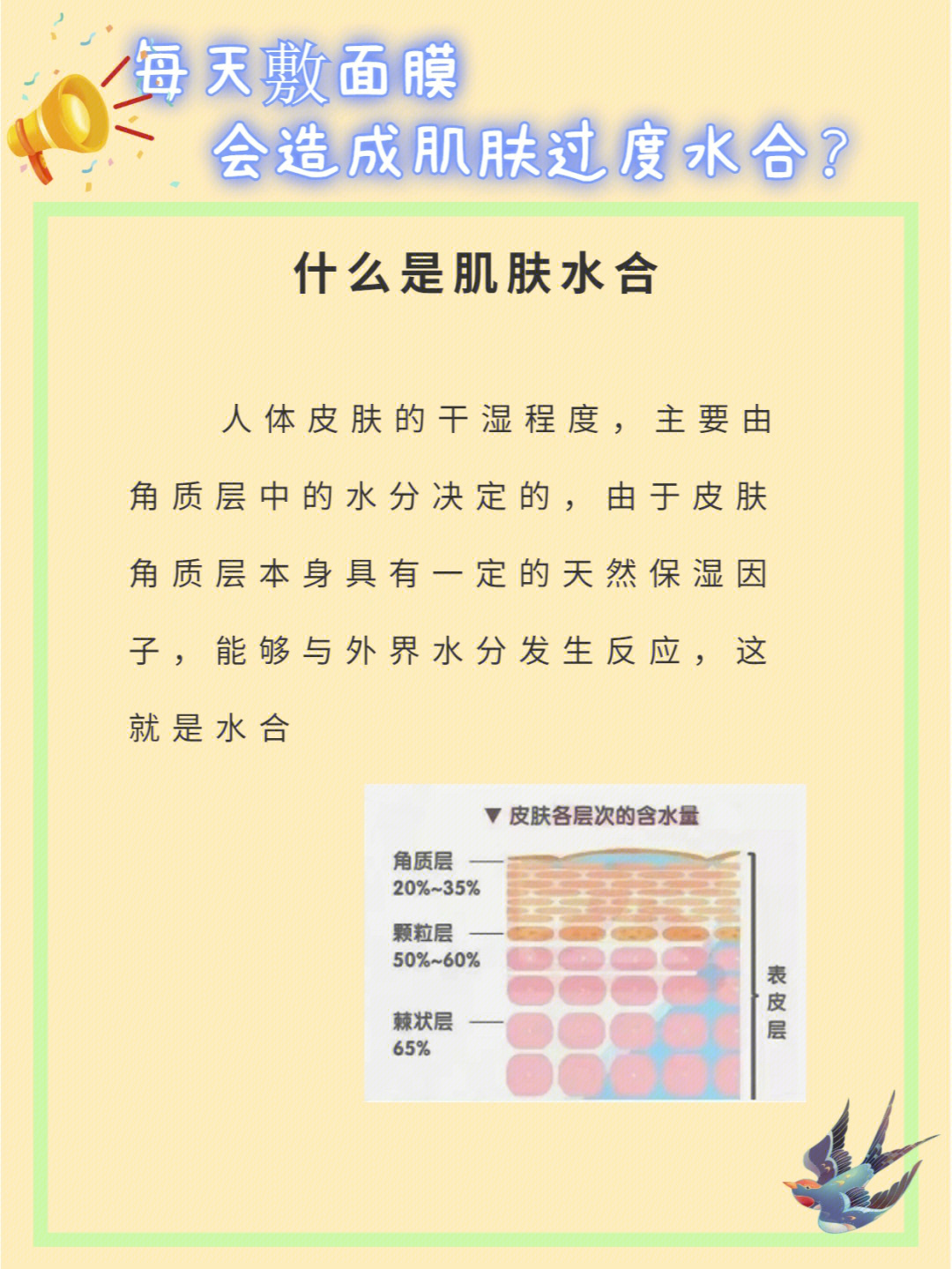 由于皮肤角质层本身具有一定的天然保湿因子,能够与外界水分发生反应