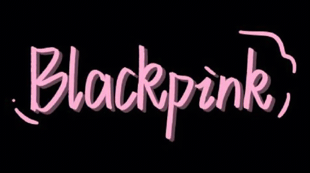 blackpink黑底粉字图片