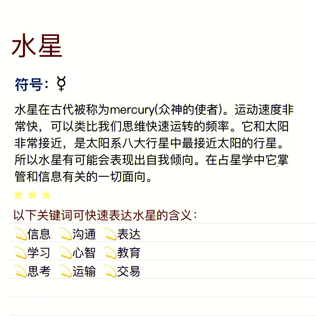 8215内容都放图上啦,方便阅读～8215占星骰子中的运用:水星在