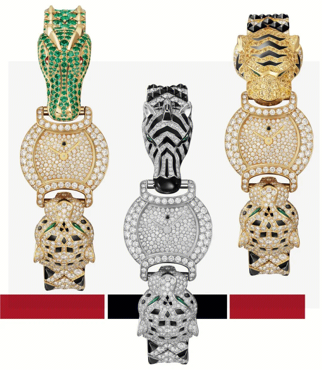 在卡地亚珠宝的打造上,动物占据着非常重要的地位,之于珠宝表,也同样