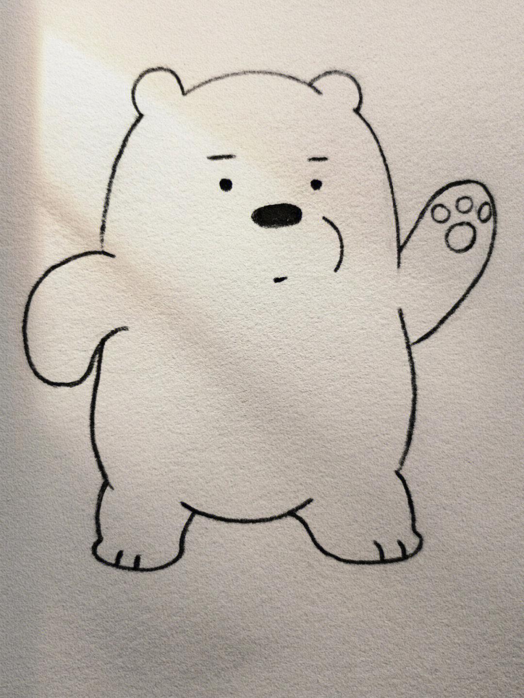 三只裸熊 手绘图片