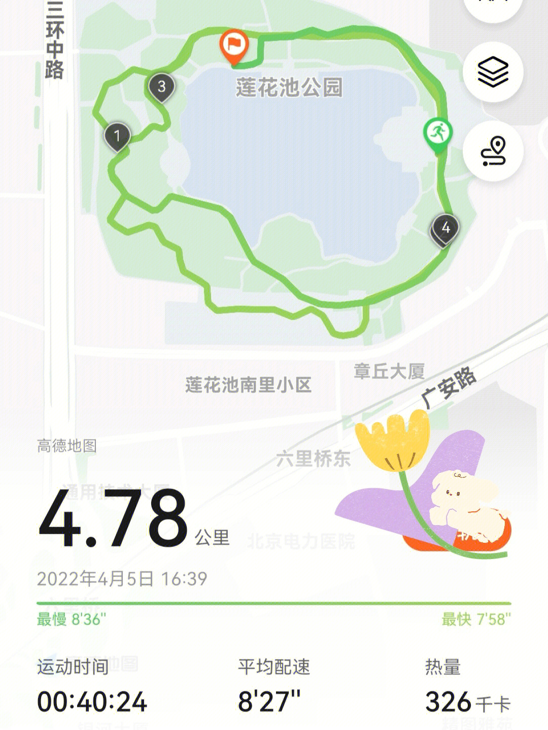 莲花池公园跑步图片