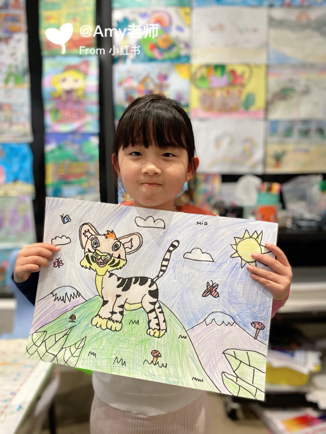 老虎儿童画幼儿创意美术绘画画画课3