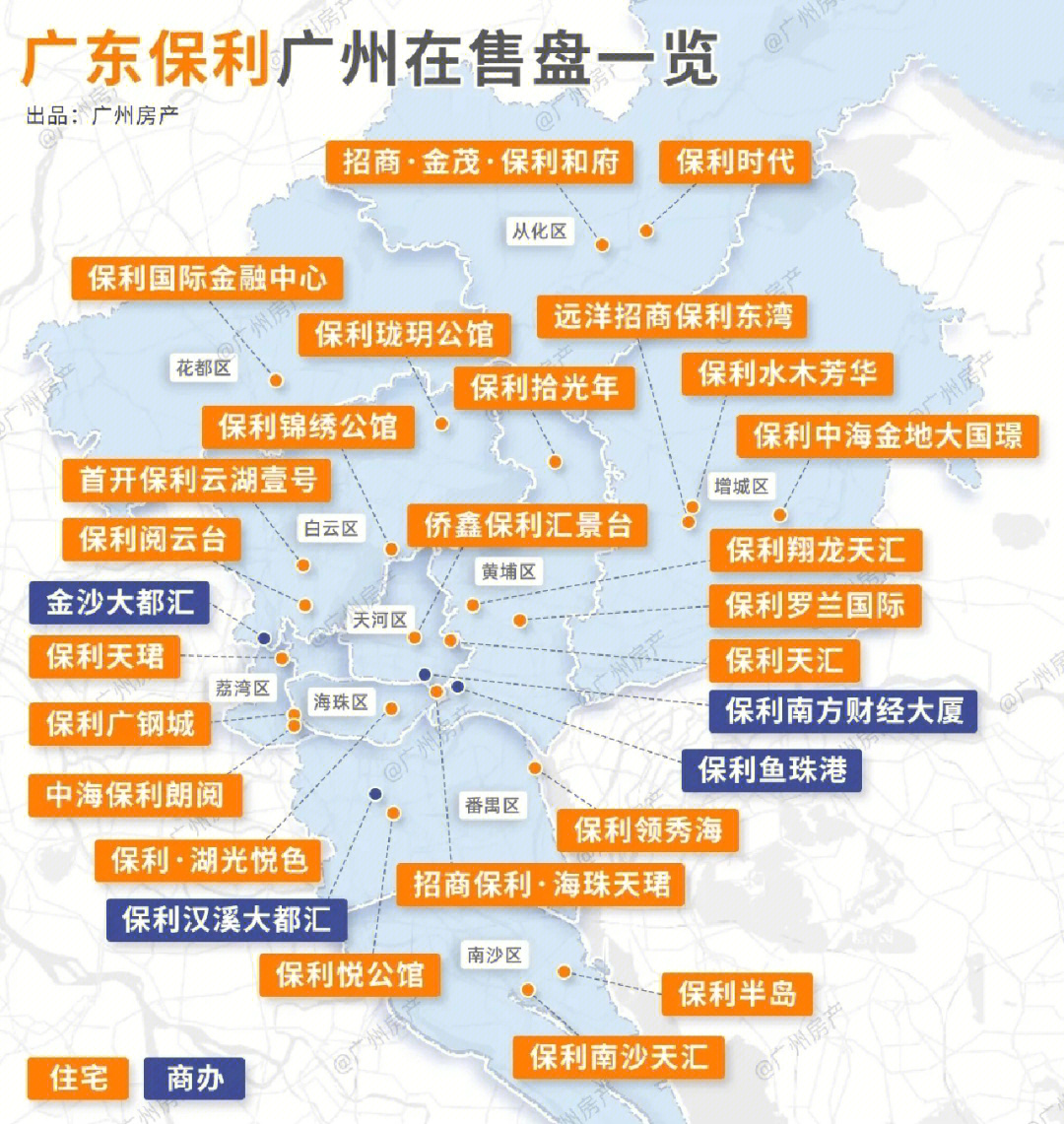 广州购房保利央企在广州各区新房分布详情