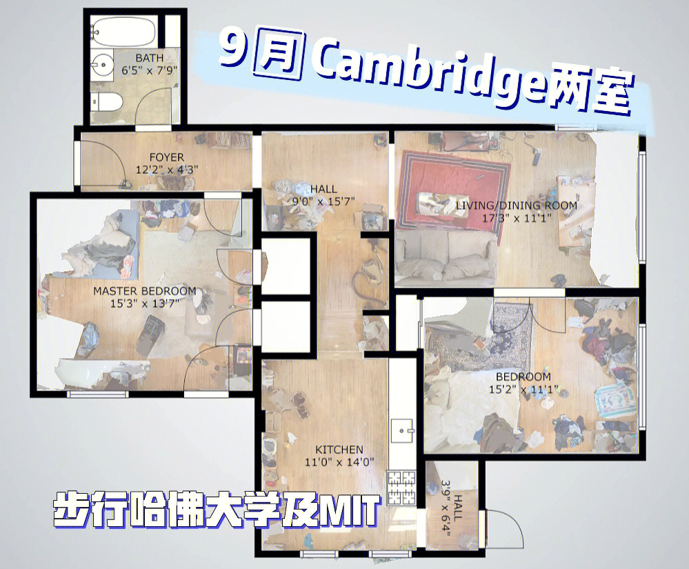 9cambridge两人均1400步行哈佛及mit