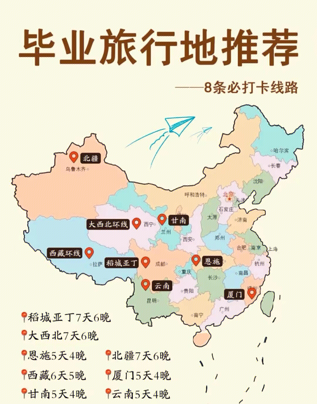 毕业旅行目的地推荐