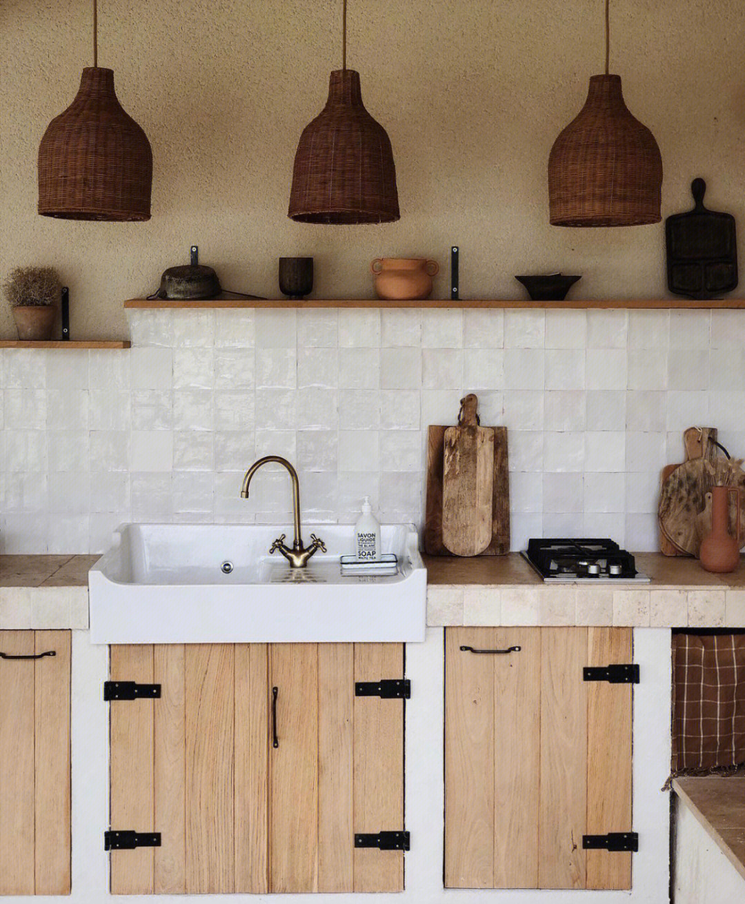厨房砖砌橱柜效果图图片