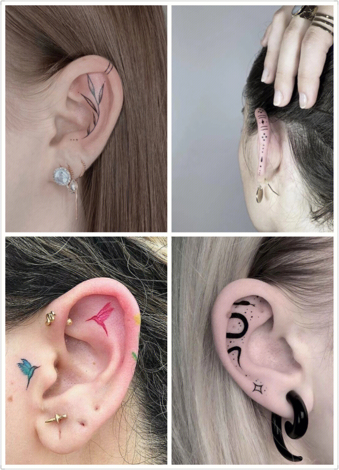 水原希子纹身耳朵图片