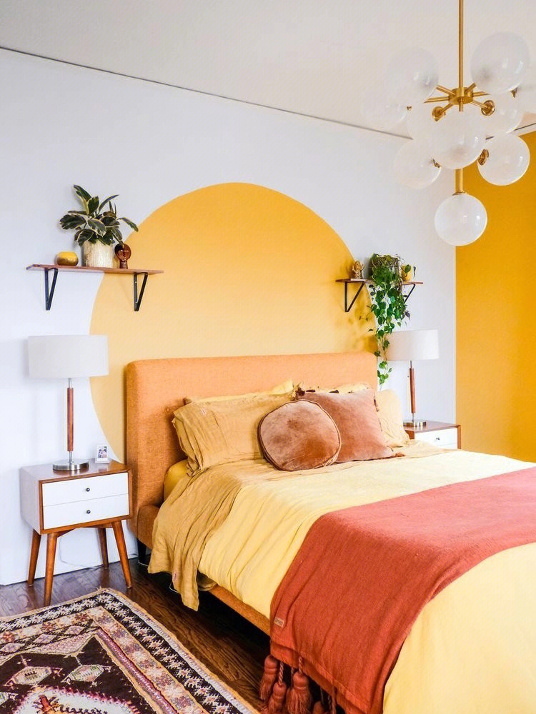 柠檬黄卧室装修效果图图片