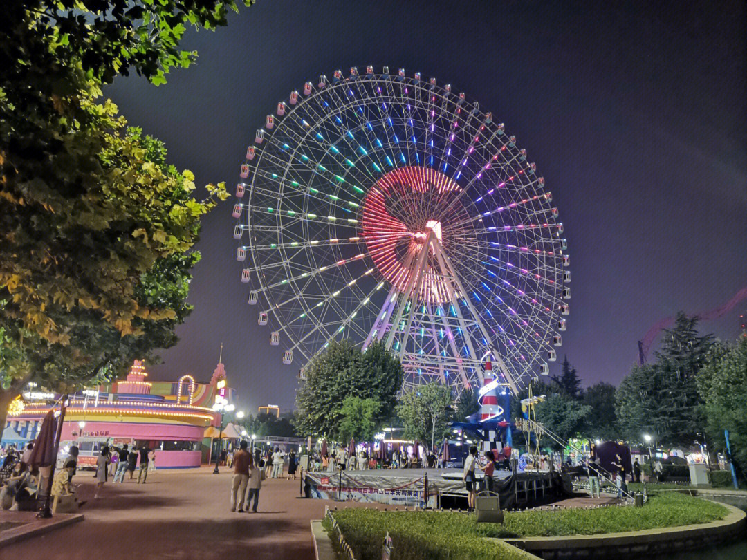 富华游乐园夜景图片