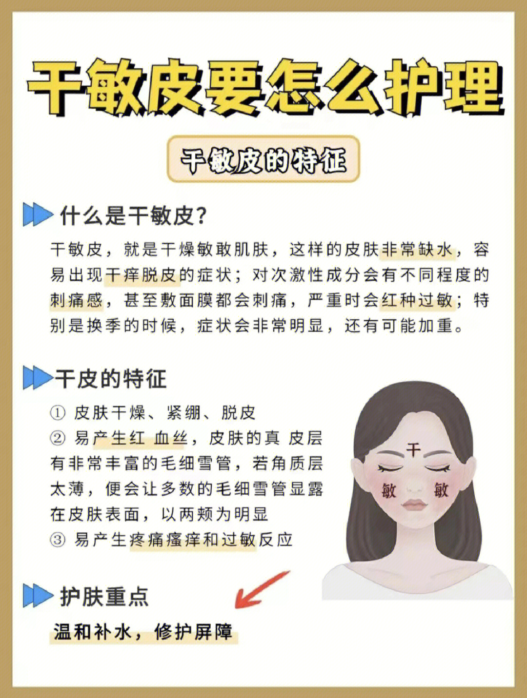 干敏皮肤是什么症状图片