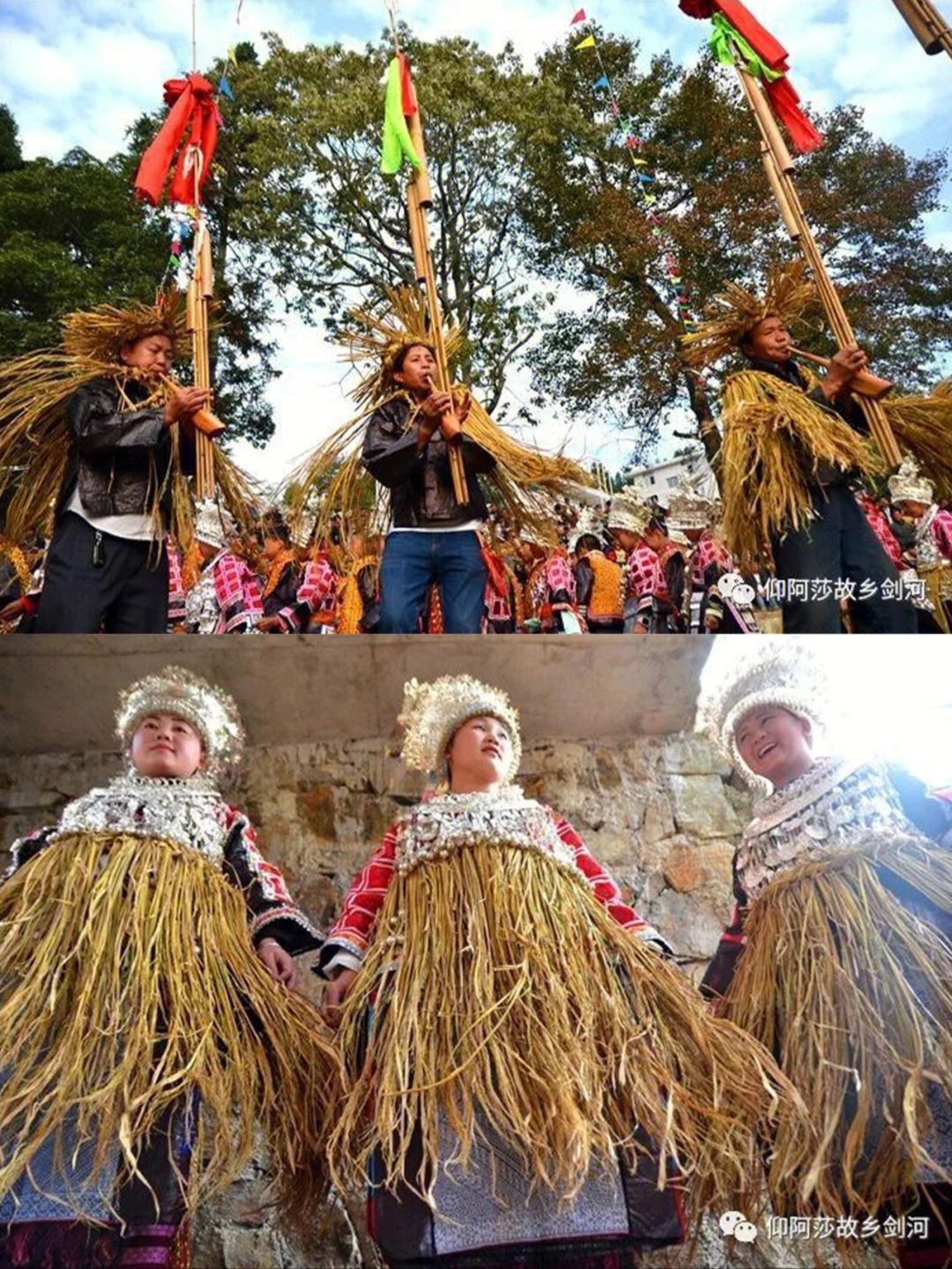 贵州省黔东南剑河县的白索村等苗族村寨97都会举行一年一度的稻草节