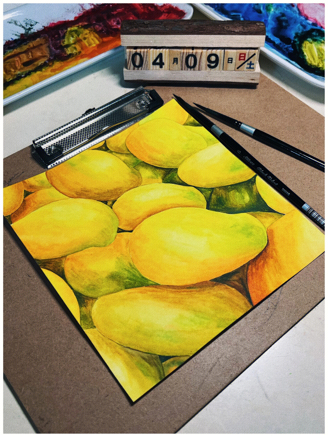 芒果水彩画教程图片