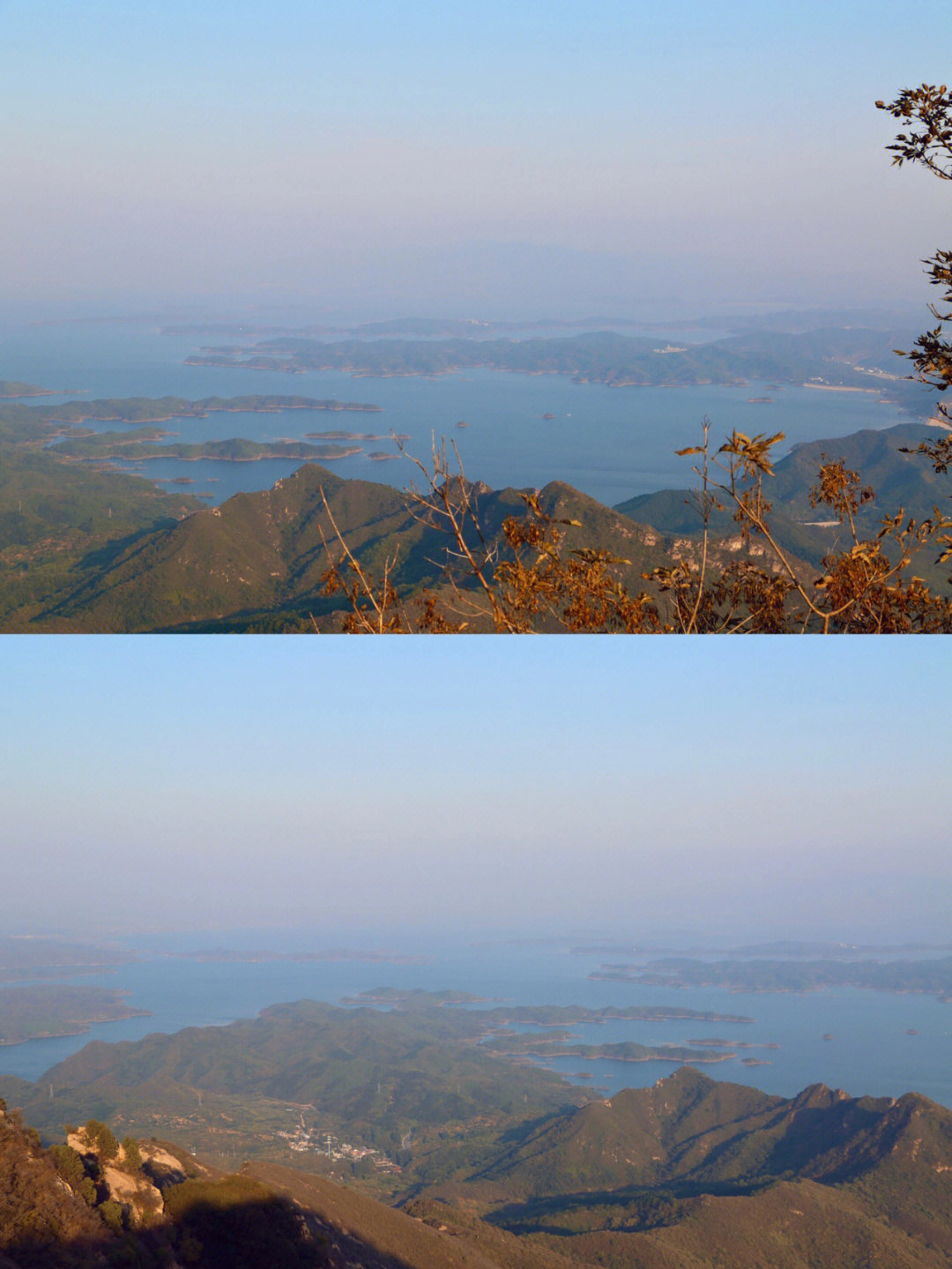 俯瞰密云水库山水相拥水澹澹兮生烟